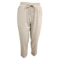 thumbnail image 1 of Pantalón George para Mujer Con Elástico y Jareta en Cintura, Bolsillos Laterales Beige Talla M, 1 of 4