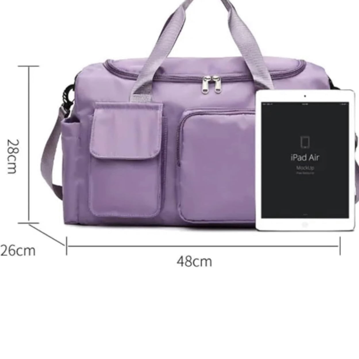 Sports Duffle Bag. Spacious Gym Bag for Workouts and Travel, 19 Inch