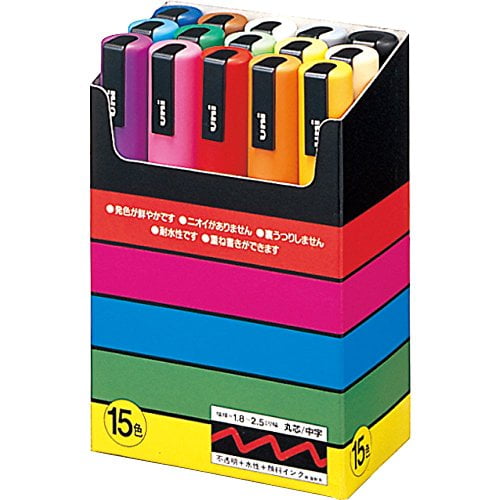 Uni-posca PC-5M Paint Marker Pen - - Set of 15 Walmart.com