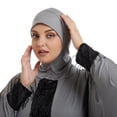 thumbnail image 6 of Women's Plus Size Abaya Maxi Dress Long Sleeve Batwing Sleeve Sequin Tassel Trim Loose Fit Caftan Robe Islamic Prayer Dress Elegant Evening Party Wedding Guest, 6 of 8