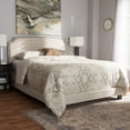 thumbnail image 2 of Baxton Studio Odette Modern and Contemporary Light Beige Fabric Upholstered Queen Size Bed, 2 of 5