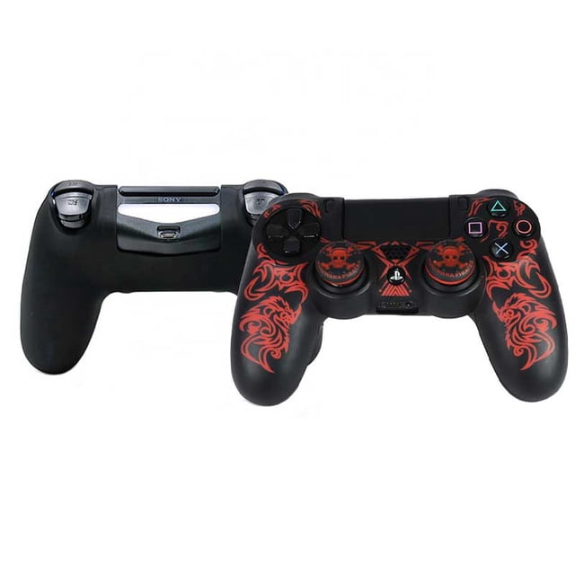 Funda Control Ps4 Protector Y 2 Gomas One Piece Regalo Carcasa Silicon Cracken Esports One Piece / Rojo