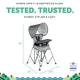 thumbnail image 6 of Go With Me Uplift Deluxe Portable High Chair with Canopy - Elephant Grey (Unisex), 6 of 9