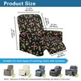 thumbnail image 3 of Renewold Holly Candy Canes Recliner Cover Anti-Slip Recliner Protector 4 Pieces Stretch Reclining Couch Cover Polyester Spandex Furniture Protector for Living Room Christmas Decor, 3 of 8