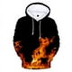 thumbnail image 2 of Sudadera con capucha con estampado 3D de llamas multicolores para hombre y mujer, sudadera con capucha de manga larga, ropa deportiva para exteriores, sudaderas de gran tamaño, 2 of 5
