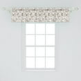 thumbnail image 2 of Ambesonne Botanical Window Valance, Botanical Drawn by Hand, 54" X 12", Dark Rosewood and White, 2 of 3