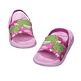 thumbnail image 2 of CUZIBR Kids Toddler Boys Summer Sandals Elastic Strap Cartoon Dinosaur Graphic Open Toe Breathable Soft Sole Beach Pool Shoes Lightweight Stylish Outdoor Casual Slippers,Pink,3.5-4 Years, 2 of 5