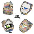 thumbnail image 5 of JIALIOU Mini Backpack Purse for Women Quilted Casual Daypack Small Travel Shoulder Bag, Peacocks in Alpine Meadow, 5 of 7
