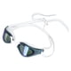 thumbnail image 3 of Lentes azules/blancos de alta definición para natación de competición y adultos con protección UV y antifugas, 3 of 8