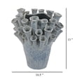 thumbnail image 5 of Benjara Decorative Vase, Coral Inspired Coastal Design, 13 Inch Blue Ceramic, 5 of 5