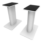 Kanto SP9 9 Universal Desktop Speaker Stands with Rotating Top Plates and Cable Management - Pair (White)