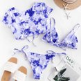 thumbnail image 3 of Babysbule Swimsuits for Women Women's Bikini Print Set Swimsuit Three Piece Filled Bra Swimwear Beachwear, 3 of 5
