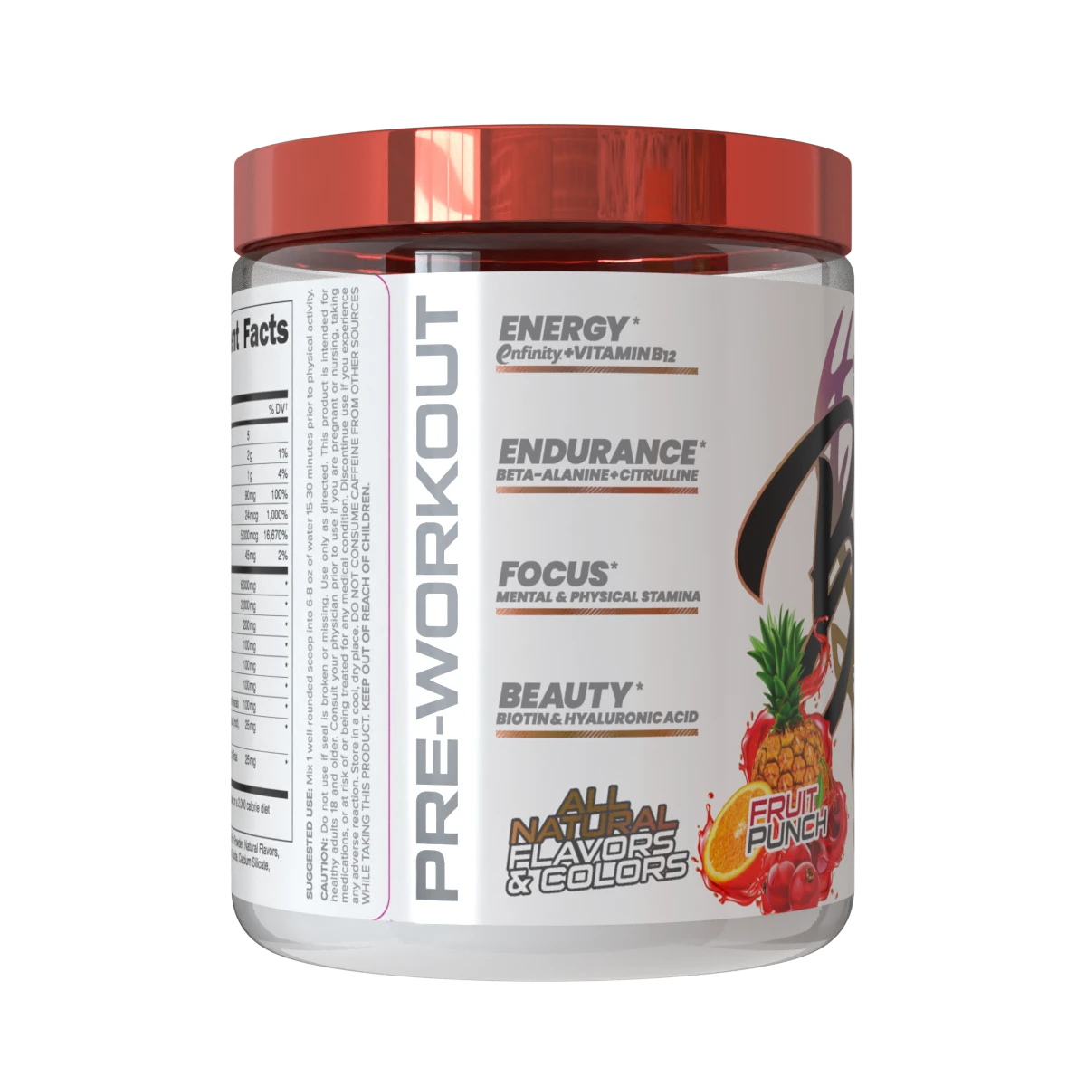 Bucked Up Babe Pre-Workout Powder, Fruit Punch, 30 Servings