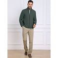 thumbnail image 5 of DARING DIVA Lightweight Stand Collar Full Zip Up Golf Bomber Jacket S Dark Green, 5 of 7