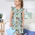 thumbnail image 4 of Fotbe Cartoon Car Racing Vestido de Dormir para Niñas de 3 a 10 Años, Mangas Cortas, Estilo Princesa, Pijama Camisón con Mangas Voladas-XX-Large, 4 of 6