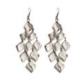 thumbnail image 1 of yingyy 2 Pieces Glitter Earrings Exquisite Multilayer Ear Dangle with Tassels Electroplating Fashion Accessory Valentines Day Silver 1Set, 1 of 6