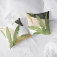thumbnail image 3 of Green Leaves Spring Summer Throw Pillow Covers Geometric Palm Tree Pillow Covers 18x18 Set of 2 Modern Home Decor Room Tropical Outdoor Decorative Pillowcase for Sofa Bed Couch, 3 of 6