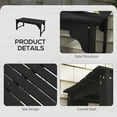 thumbnail image 5 of Outdoor Sofa, Wooden Garden Bench, Outdoor Park Bench with Slatted Seat, Backless Front Porch Bench with Curved Seat for Conservatory, Garden, Poolside, Deck, Black, Black Patio Furniture, 5 of 10