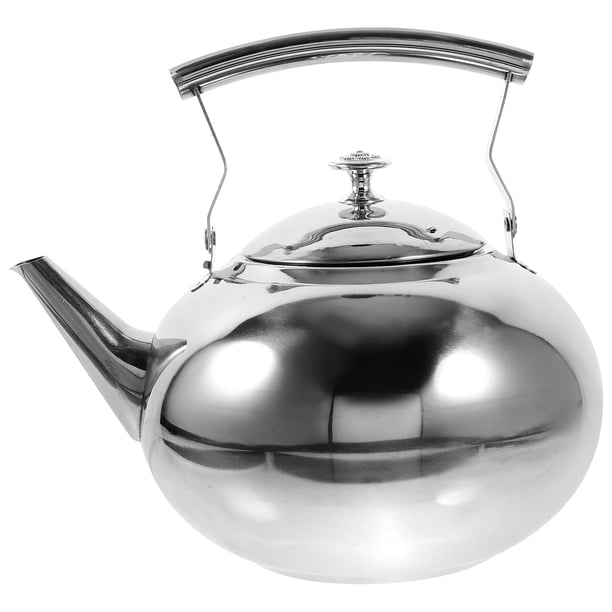 Tetera de acero inoxidable, práctica tetera, tetera de agua con colador