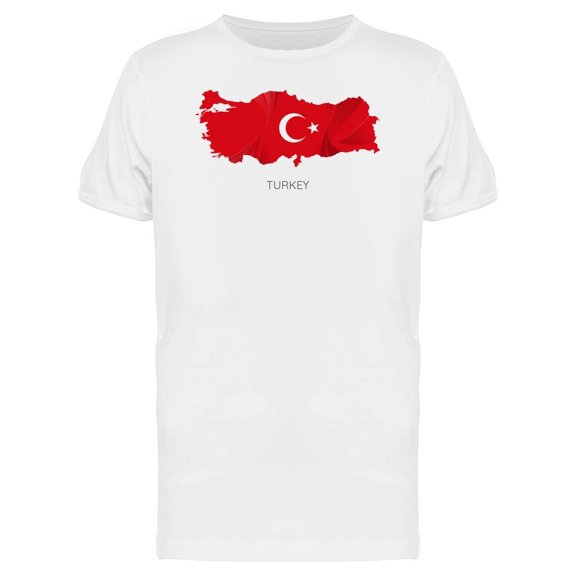 Flag Texture Map Of Turkey Tee Men's -Image by Shutterstock