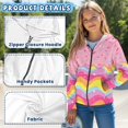 thumbnail image 6 of Chririnla Rainbow Star Ice Cream Teen Girls Casual Hoodie Long Sleeve Soft with Pockets Loose Comfy Pullover for Daily Wear Size 13-14, 6 of 7