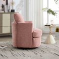 thumbnail image 4 of 360° Swivel Barrel Chair, Upholstered Accent Chair, Suitable for Nurseries, Offices,Pink, 4 of 8