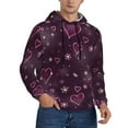 thumbnail image 2 of Sikiie Snowflakes and Hearts Men's Hoodie, Essentials Hoodie, Sweatshirt, Pullover Hooded Sweatshirt for Men-Large, 2 of 7