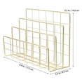 thumbnail image 2 of 1 Pc Simple Alloy File Document Stand Rack Desktop Storage Rack File Holder (Light Golden), 2 of 6