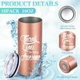 thumbnail image 4 of Thank You Gifts for Being Awesome Tumbler 16 oz Stainless Steel Travel Tumbler with Lid and Straw, Employee Coworker Friends Appreciation Gifts for Office(Plain Colors,12 Sets), 4 of 7