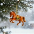 thumbnail image 5 of DAMAI Horse Ornaments for Christmas Tree, 2D Acrylic Horse Decorations, Vintage Farm Xmas Tree Animal Hanging Ornaments, Decorative Holiday Accent for Home, Tabletop, Wall, and Window, 5 of 6
