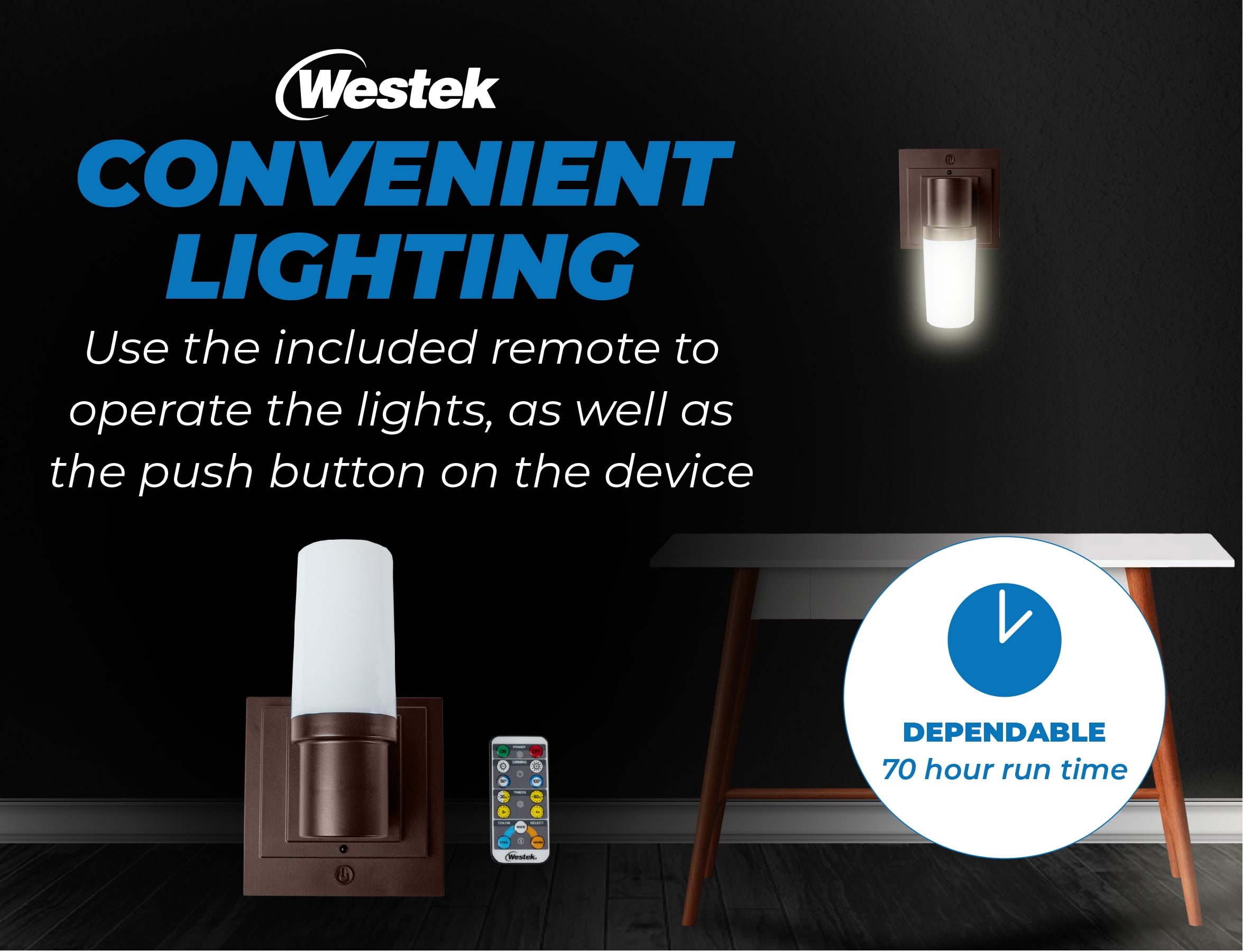 Westek battery sale operated wall sconce