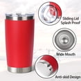 thumbnail image 3 of Muka 20 Oz Stainless Steel Tumbler, Vacuum Insulated Travel Mug with Lid, Powder Coated-White, 3 of 8
