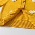 thumbnail image 7 of hengsof Baby Girls and Toddlers Long Sleeve Knitted Button Cardigan, Heart Print Top, 7 of 7