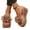 Brown, variant on Platform Sandals,Womens Wedge Sandals,Women's 3D Flower Woven Platform Sandals Wedge Slides,Bohemia Casual Non-Slip Comfy Beach Fish Mouth Open Toes Sandals Dress Heels Slippers,Beige,5.5