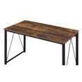 thumbnail image 5 of Rustic Industrial 47" Writing Desk - Weathered Oak & Black Metal, Rectangular Home Office Desk. Durable Particle Board Top. Perfect for Office., 5 of 5