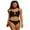 Black, variant on Women Bikini Sets Cutout O-Ring Swimsuit High Cut 2 Piece Bathing Suit