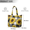 thumbnail image 5 of Sunflower Women's Large Weekend Travel Bag Moving Canvas Handbag Thick Double Layer Beach Weekend Travel Unisex Hospital Maternity Delivery with Toiletry Waterproof, 5 of 5