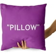 thumbnail image 4 of Hypebeast Room Decor,Off Purple Inspired Pillow Quotation Decorative Set of 2 Throw Pillow Cover,Sneakerhead Decor,Square Cushion Case for Home Sofa Couch Decoration 18"×18", 4 of 6