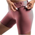 thumbnail image 2 of Loopsun Womens Shorts, Summer Shorts for Women, Woman Solid Elastic High Waist Lift Hip Yoga Shorts Coffee L, 2 of 5