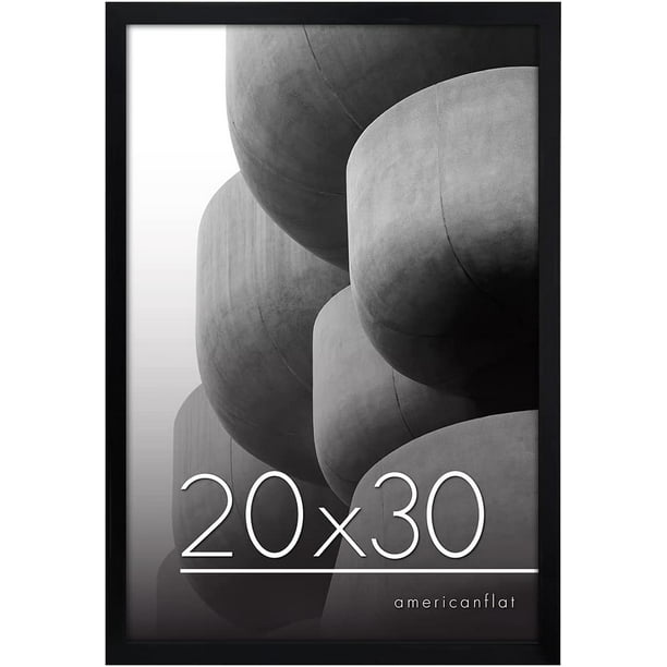 Americanflat 20x30 Poster Frame in Black with Polished Plexiglass