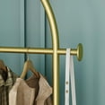 thumbnail image 4 of Gold Coat Rack, Modern Garment Rack with Marble Base, Heavy-duty Clothing Racks Freestanding, Can Hang Clothes, Hat, Scarf, Organize Shoes 19.7" W, 4 of 9