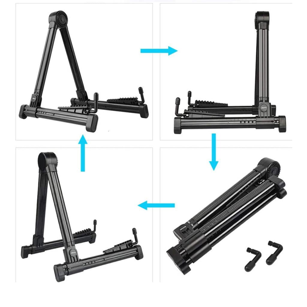 Yihuala Adjustable Electric Guitar Stand Universals Folding Musical Instrument Stand Suitable for Electric Guitar, Ukuleles