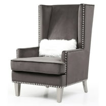 Glory Furniture Wilshire Accent Chair in Gray Color