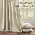 thumbnail image 3 of Topfinel Linen Curtains 90 Inch Long for Living Room,Back Tab Light Filtering Drape with Hooks,Semi Sheer Lightweight Curtains for Bedroom,Set of 2, 3 of 7