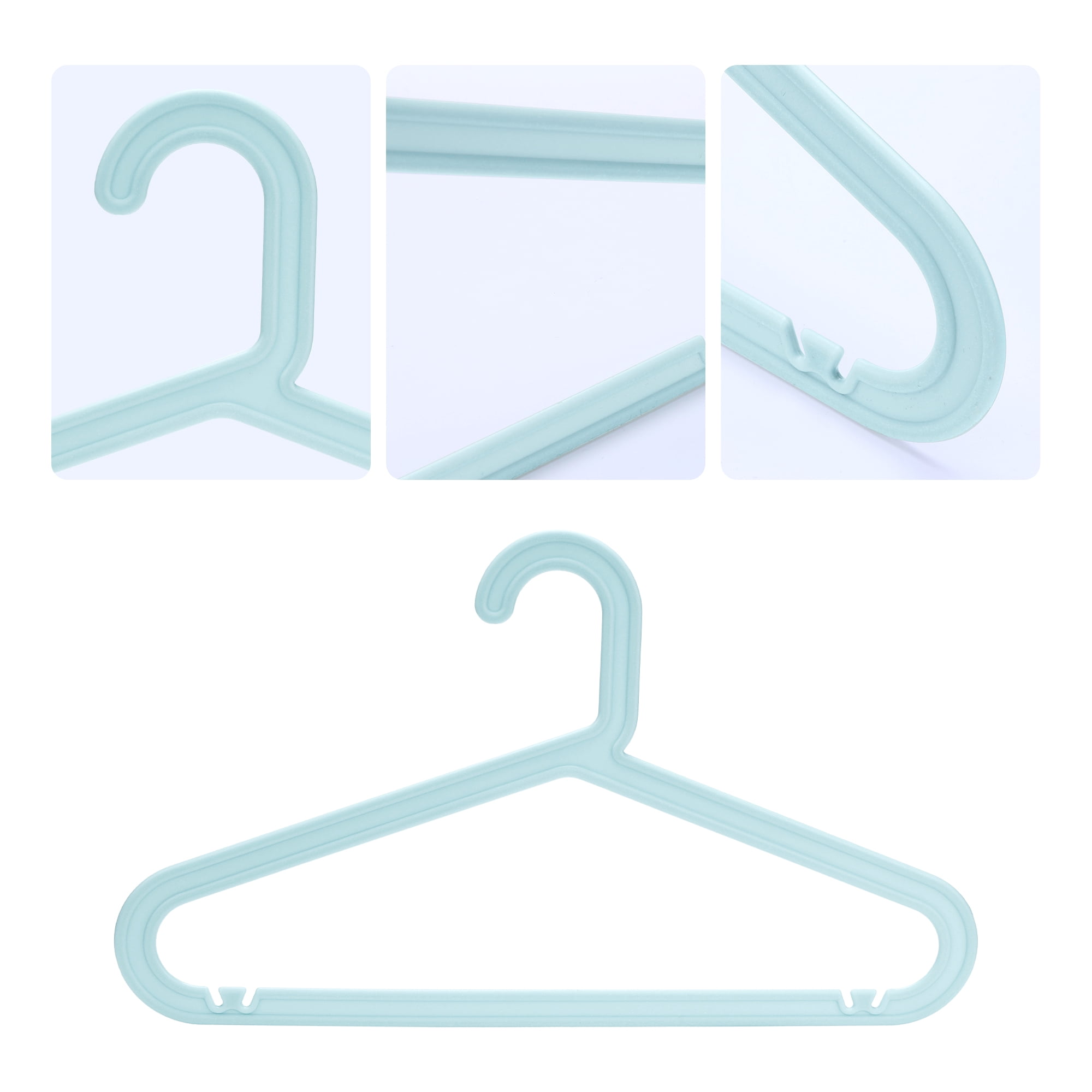 Unique Bargains Hangers Plastic Durable Space Saving Clothes Hangers 30 Packs Blue