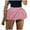 Pink, variant on Womens Hi Low Skirt Long Poodle Skirt for Women Asymmetrical High Waist Lace up Front Slit Skirts for Women Lace Knee Length Ladies Casual Solid Color All High Waist Short Pink XS