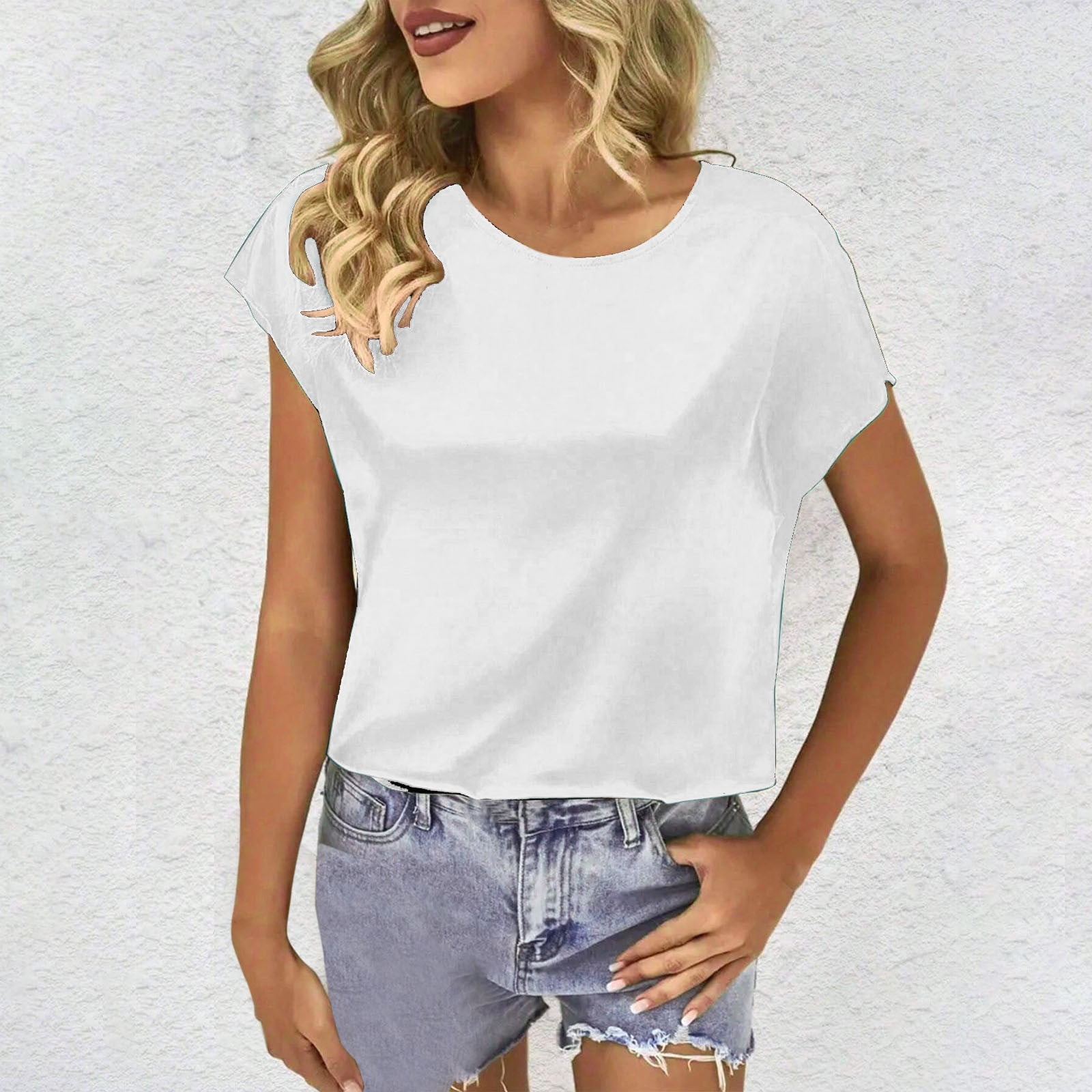 white satin t shirt