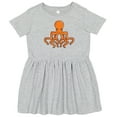 thumbnail image 3 of Inktastic Orange Octopus Girls Toddler Dress, 3 of 5