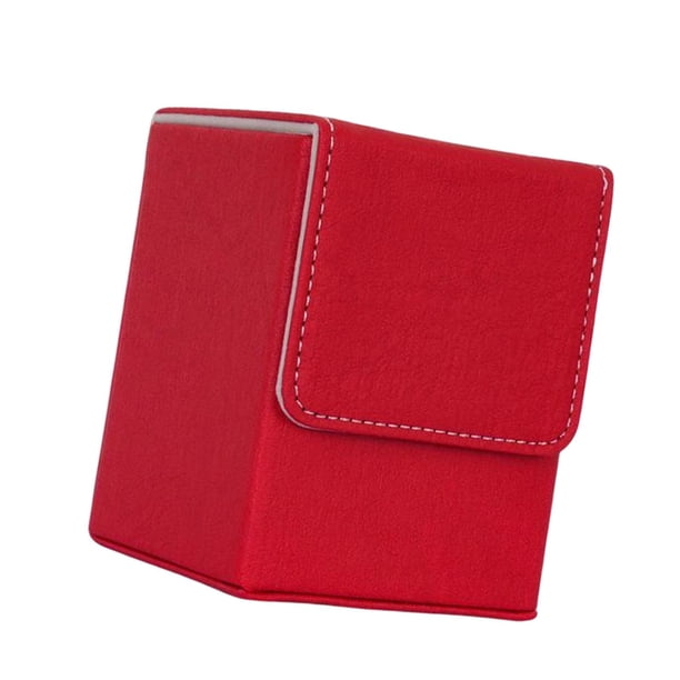 Cajas organizadoras para barajas de cartas deportivas, juegos de cartas coleccionables, fundas para cartas para niños Rojo