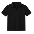 thumbnail image 2 of Girls Polo Shirts Short Sleeve School Uniform Collared Shirts Kids Lightweight Athletic Golf Tops,Black,9-10 Years, 2 of 6